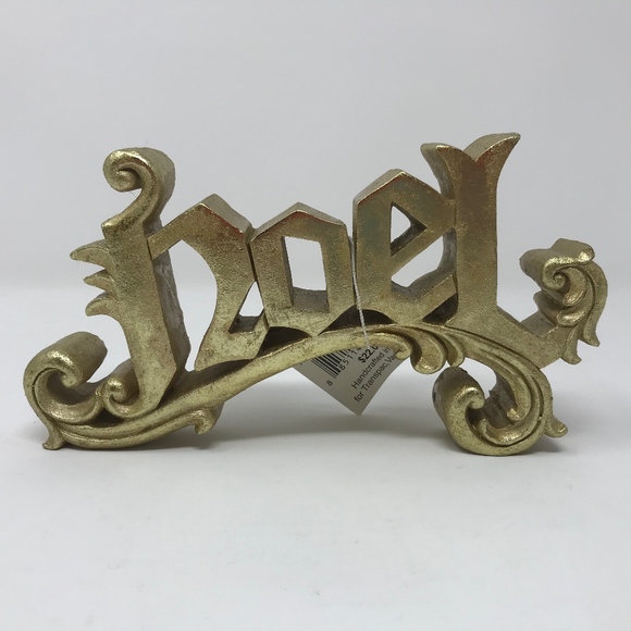 Transpac Holiday Noel Gold Metallic Resin Tabletop Decor Christmas Poshmark